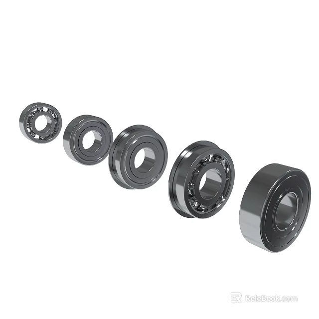 High Quality Bearings in Various Designs for Mechanical Engineering Applications 3d model 