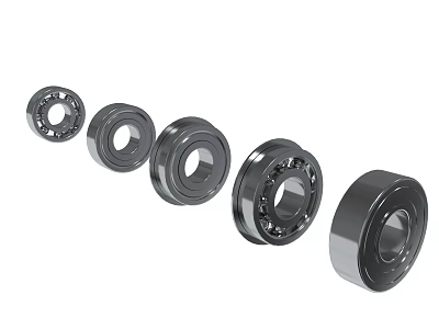 High Quality Bearings in Various Designs for Mechanical Engineering Applications 3d model