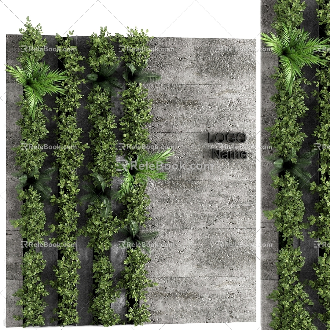 Modern Plant Wall Wall Vertical Decorative Garden fitowall 3d model