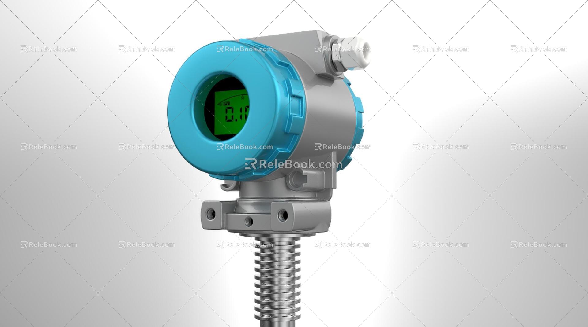 Hammer type pressure transmitter with digital display explosion-proof flat film sensor temperature sensor 3d model