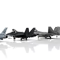 Modern Fighter U.S. Air Force Fighter 3d model