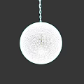 Silver Mirrored Disco Ball Electronic Lighting Fixture Hanging With Chain For Party Decoration