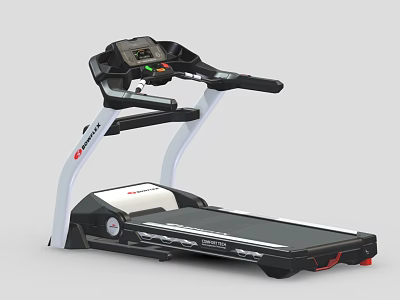Electric Treadmill For Home Gym With Digital Display Control Panel And Running Belt 3d model