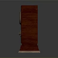 Classic Vintage Radio With Wooden Case Circular Speaker And Brass Knob