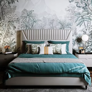 Background double bed 3d model