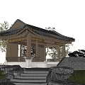 New Chinese pavilion rest pavilion ancient pavilion four-corner pavilion 3d model