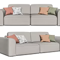 Modern double sofa 3d model