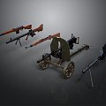 World War I weapons World War II weapons vintage weapons rifle semi-automatic rifle combat rifle campaign rifle 3d model