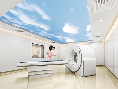 Hospital Room Modern CT Room 3d model