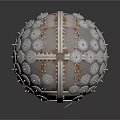 Mechanical Sphere Device Featuring Circular Metallic Panels and Structured Components