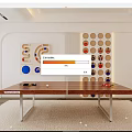 Modern Ping Pong Table In Indoor Room With Decorative Wall Art And Carpeted Floor