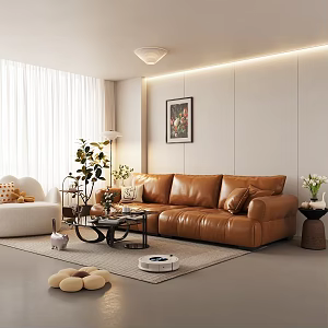modern living room cream home living room 3d model