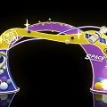 Modern Gate Head Planet Theme Interstellar Space Theme 3d model