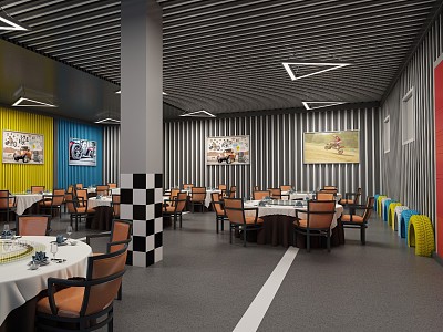 Modern Restaurant Motor Speedway Restaurant model