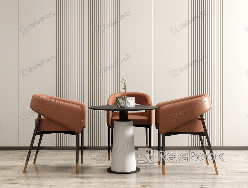 Modern leisure table and chair combination negotiation table and chair model