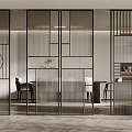 Modern partition glass partition 3d model