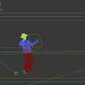 Moving goods Republic of China men's characters labor box action binding animation 1000 frame animation 3d model