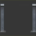 Stainless Steel Railing Components With Horizontal Bars And Base Plates