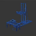 Industrial Mechanical Device With Metal Frame And Rotating Components Structure Design 3d model