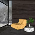Modern Lazy Sofa Caterpillar Single Sofa 3d model