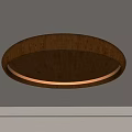 Modern Round Brown Ceiling Light With LED Strip For Interior Decoration