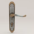 Rust Door Handle Retro Handle 3d model