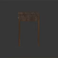 Wooden Table With Two Drawers Four Legs Classic Design Textured Surface