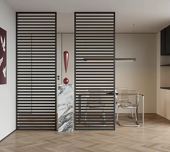 Modern porch partition Decorative porch 3d model