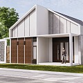 Modern single-family villa 3d model