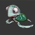 Turtle Cartoon Turtle Snapping Turtle Chickbill Turtle Reptile Cold Blooded Animal Reptile Class 3d model