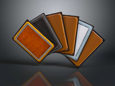 Colorful Decorative Panel Samples Arranged In Fan Shape With Reflective Surface And Various Finishes 3d model