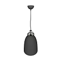 Modern Black Pendant Light With Conical Shade And Small Round Ceiling Mount 3d model
