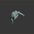 3D Rendered Armored Sci Fi Character With Helmet White Armor And Green Weapon