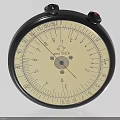 Classic Analog Clock With Circular Dial Numerical Scales And Metal Hands 3d model