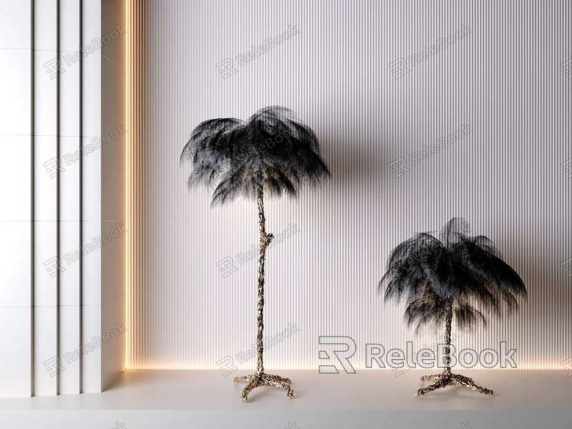 modern floor lamp feather floor lamp model