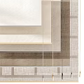 Modern Roller Curtains With Linen And Translucent Fabric In Beige Light Brown For Home Interior