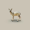 Realistic 3D Fawn Model With Light Brown And White Fur Standing Pose