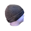 Black Knit Beanie Hat On Mannequin Head For Winter Warmth 3d model