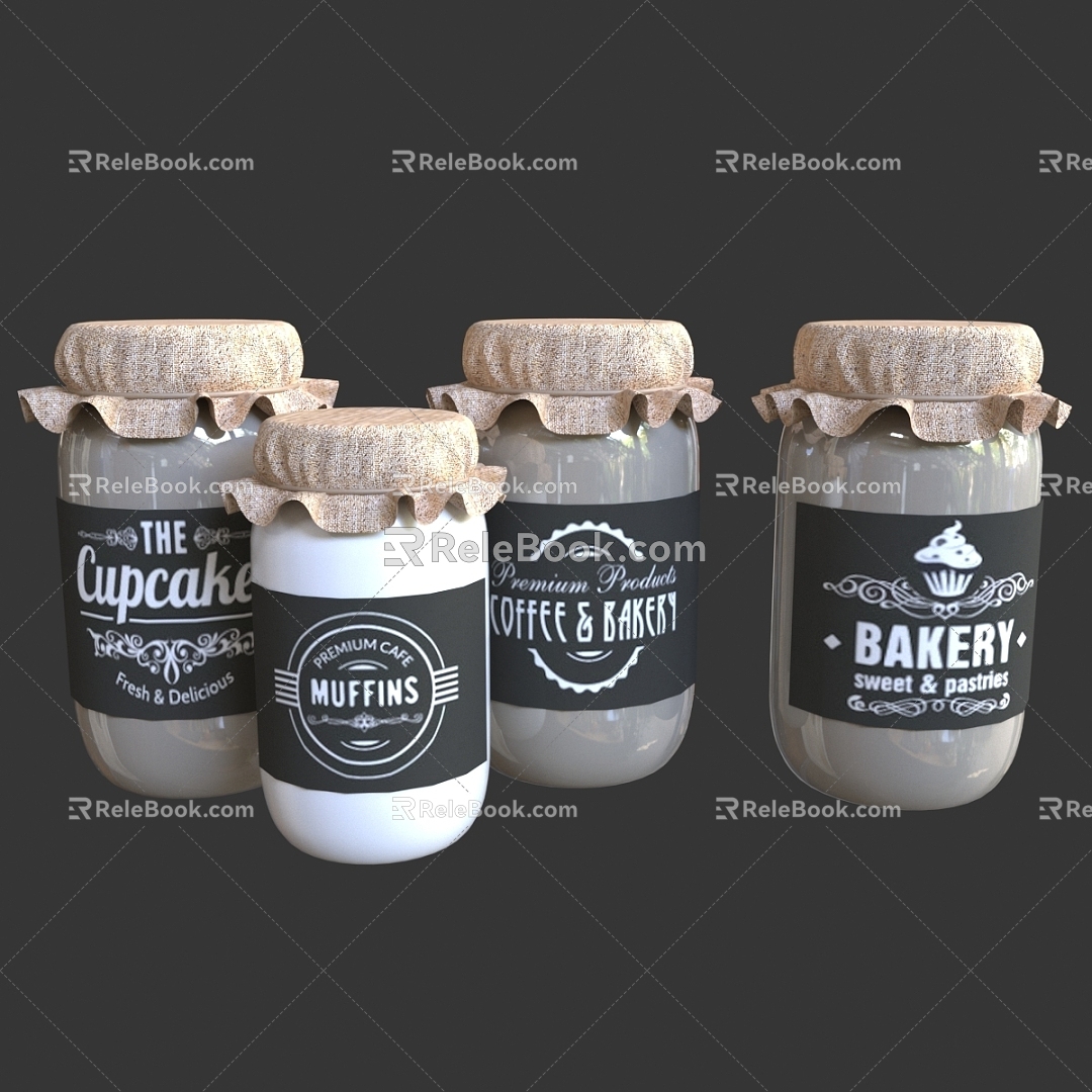 seasonings bottles containers bottles jars jars bottles sealed containers 3d model