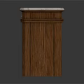 Stylish Wooden Entryway Console Cabinet With Marble Top And Golden Handles