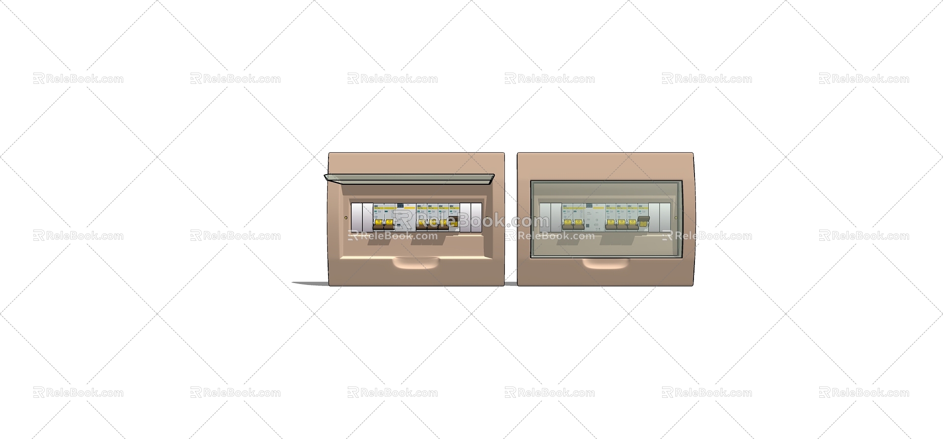 Switch socket panel combination 3d model