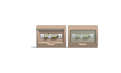 Switch socket panel combination 3d model