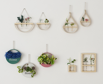 Nordic Wall Storage Rack Wall Hanging Plant Pendant 3d model