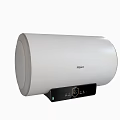 Haier Modern Electric Water Heater With Silver Cylindrical Design And Digital Panel