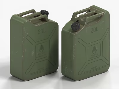Green Industrial 20L Fuel Storage Containers With Durable Design For Heavy Duty 3d model