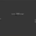 3D Rendered Projection Surveillance Components On Black Reflective Surface With Modern Design