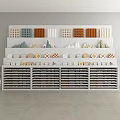 Color plate material paint tile display cabinet 3d model