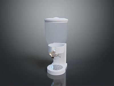 White Electronic Water Dispenser With Transparent Tank And Control Panel For Home Use 3d model