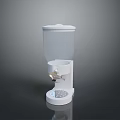 White Electronic Water Dispenser With Transparent Tank And Control Panel For Home Use