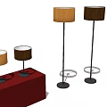 Modern lighting combination floor lamp table lamp table lampshade 3d model